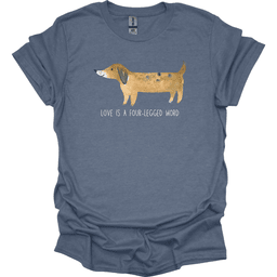 Dachshund Love Is A Four Legged Word T Shirt Gift For Dog Lover