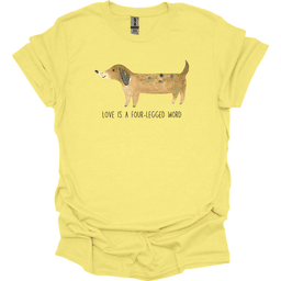 Dachshund Love Is A Four Legged Word T Shirt Gift For Dog Lover