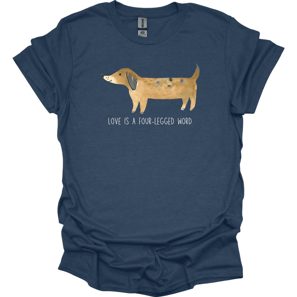 Dachshund Love Is A Four Legged Word T Shirt Gift For Dog Lover