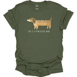Dachshund Love Is A Four Legged Word T Shirt Gift For Dog Lover