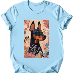 Doberman Boho Dog T Shirt Gift For Dog Lover
