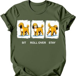 Cavapoo Sit Roll Over Stay T Shirt Gift For Dog Lover