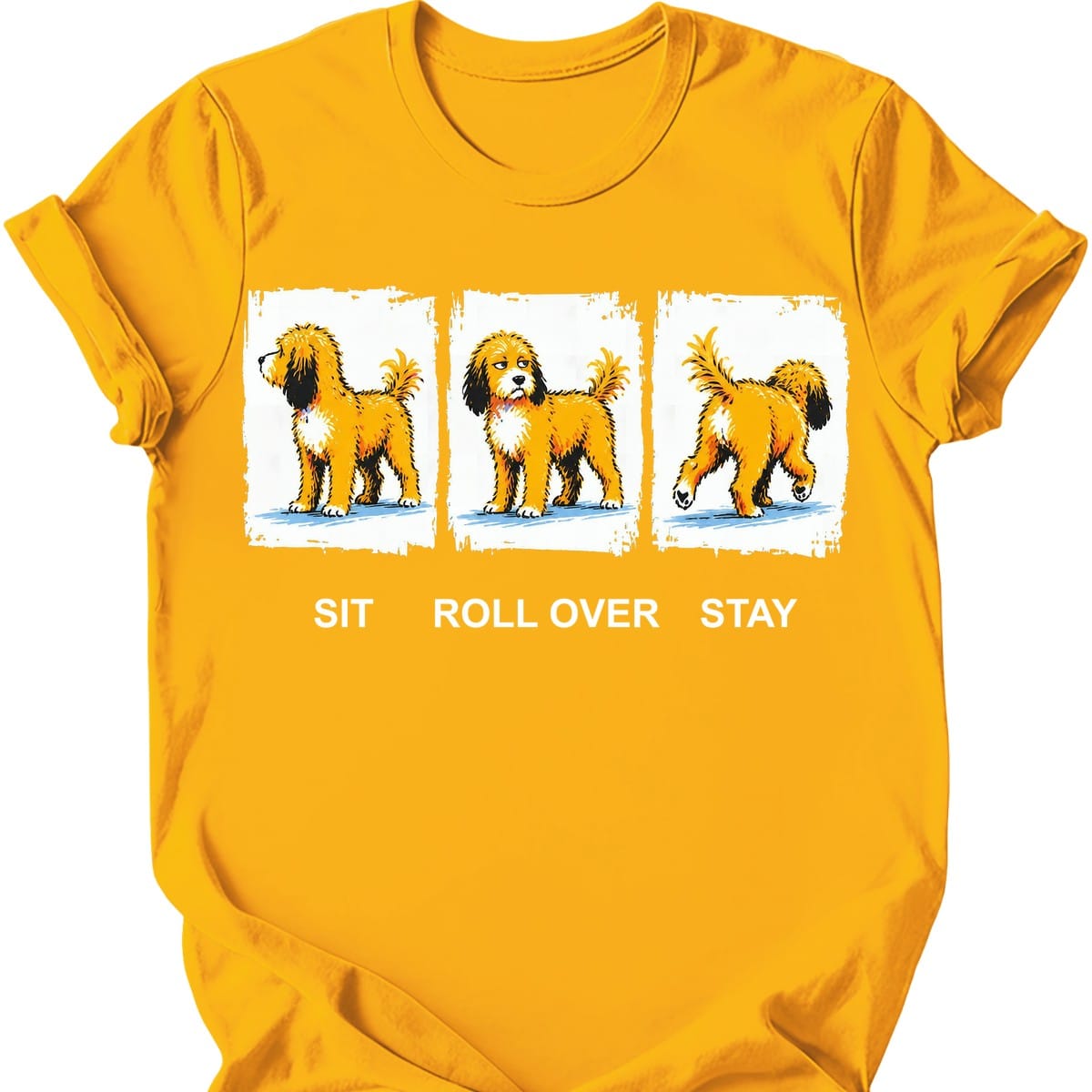 Cavapoo Sit Roll Over Stay T Shirt Gift For Dog Lover