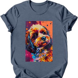 Cavapoo Punk Dog T Shirt Gift For Dog Lover