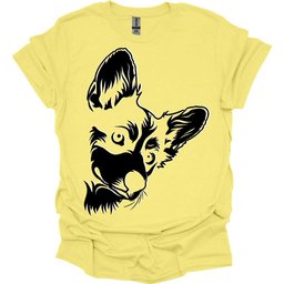 Corgi Line Art T Shirt Gift For Dog Lover