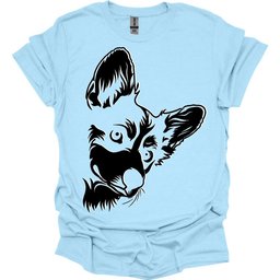 Corgi Line Art T Shirt Gift For Dog Lover