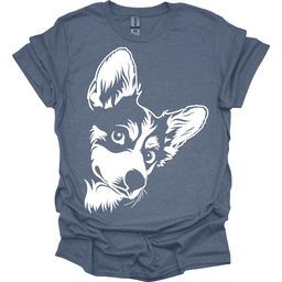 Corgi Line Art T Shirt Gift For Dog Lover