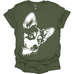 Corgi Line Art T Shirt Gift For Dog Lover