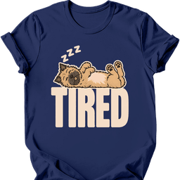 Cairns Terrier Tired Dog T Shirt Gift For Dog Lover