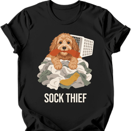 Cockapoo Sock Thief T Shirt Gift For Dog Lover