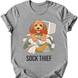 Cockapoo Sock Thief T Shirt Gift For Dog Lover