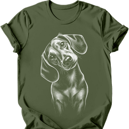 Dachshund Tilted Dog T Shirt Gift For Dog Lover