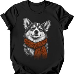 Corgi Winter Dog T Shirt Gift For Dog Lover
