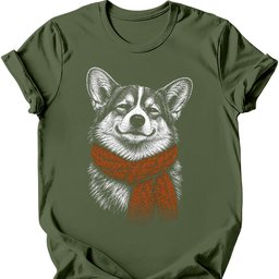 Corgi Winter Dog T Shirt Gift For Dog Lover