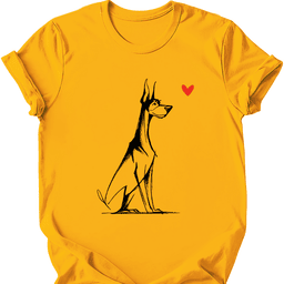 Doberman Sketch Dog T Shirt Gift For Dog Lover