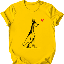 Doberman Sketch Dog T Shirt Gift For Dog Lover