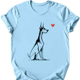 Doberman Sketch Dog T Shirt Gift For Dog Lover