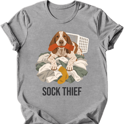 Bracco Italiano Sock Thief T Shirt Gift For Dog Lover