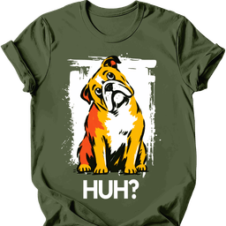 Bulldog Huh Dog T Shirt Gift For Dog Lover