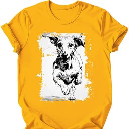 Dachshund Running Dog T Shirt Gift For Dog Lover