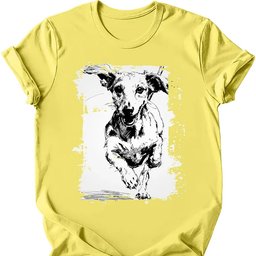 Dachshund Running Dog T Shirt Gift For Dog Lover