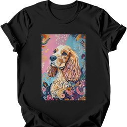 Cocker Spaniel Boho Dog T Shirt Gift For Dog Lover