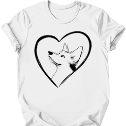Corgi Heart Dog T Shirt Gift For Dog Lover
