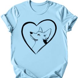 Corgi Heart Dog T Shirt Gift For Dog Lover