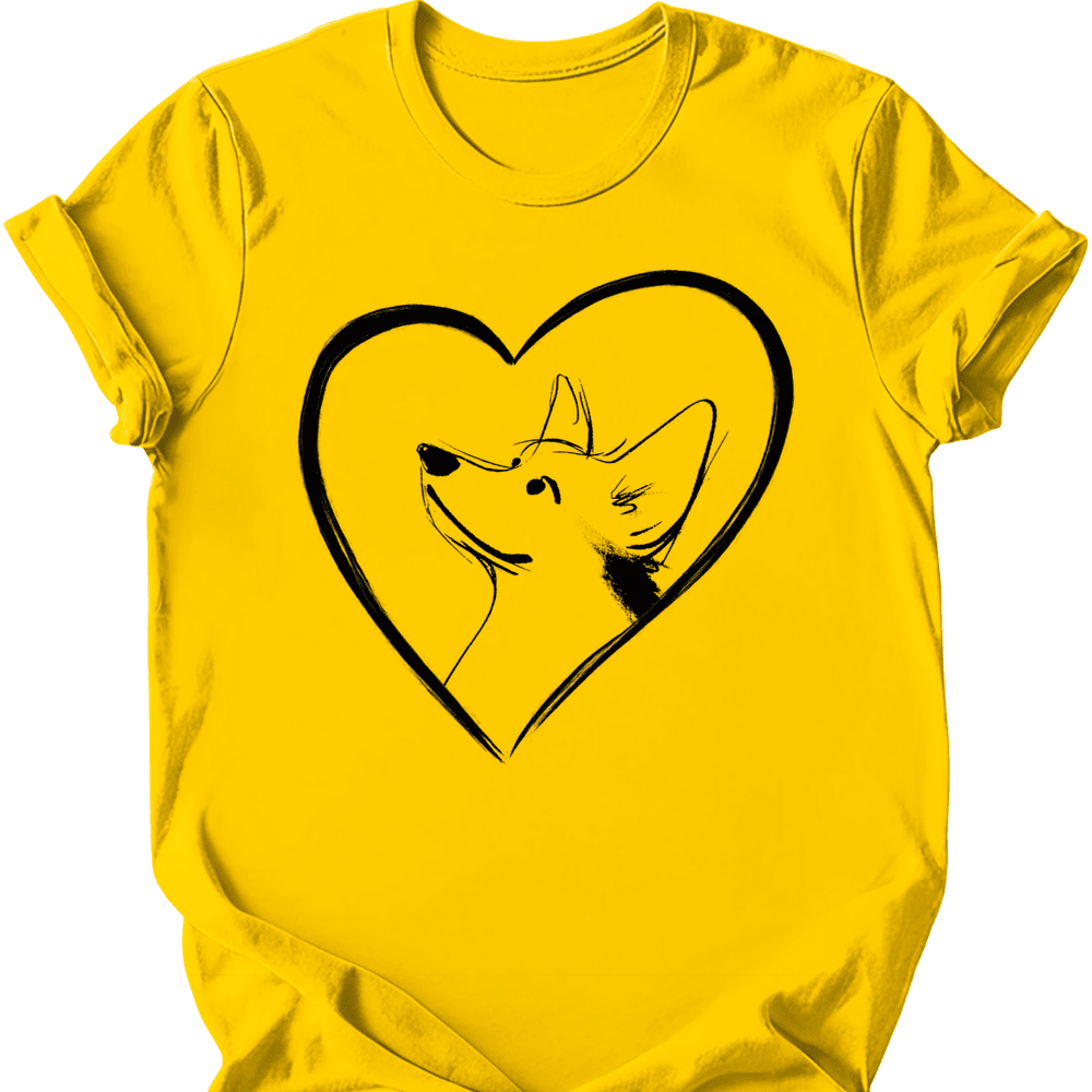 Corgi Heart Dog T Shirt Gift For Dog Lover