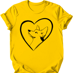 Corgi Heart Dog T Shirt Gift For Dog Lover