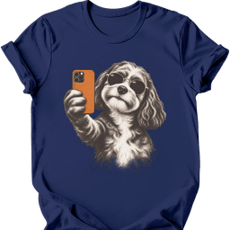 Cavapoo Selfie Dog T Shirt Gift For Dog Lover