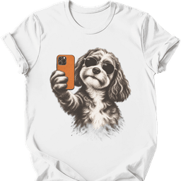 Cavapoo Selfie Dog T Shirt Gift For Dog Lover