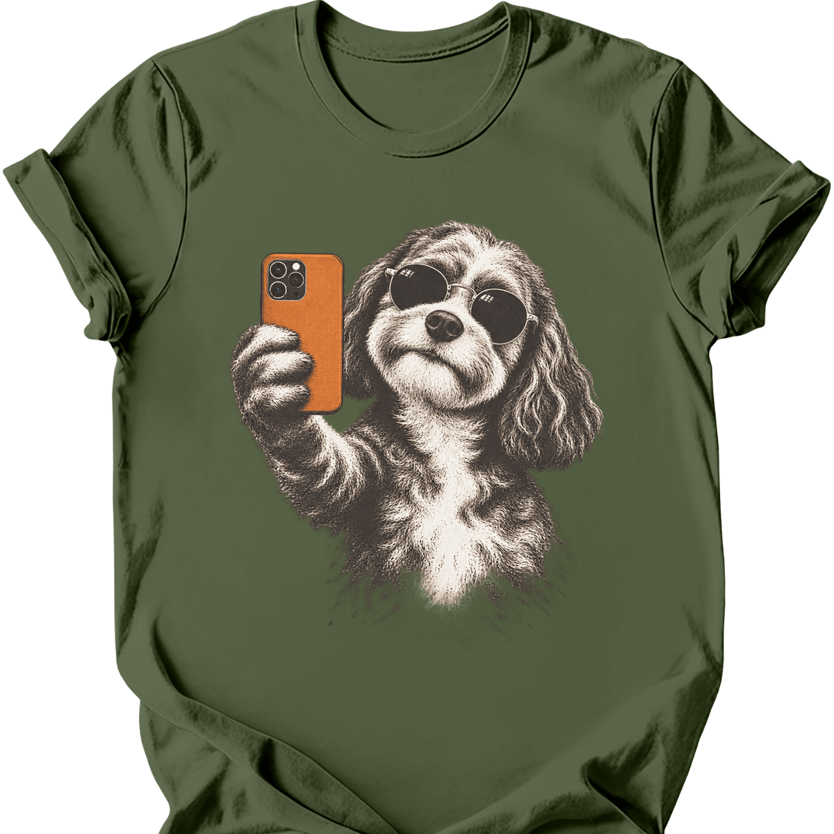 Cavapoo Selfie Dog T Shirt Gift For Dog Lover