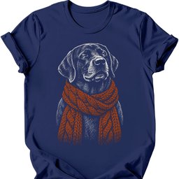 Chocolate Labrador Winter Dog T Shirt Gift For Dog Lover