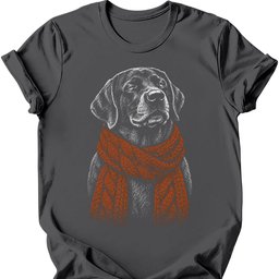 Chocolate Labrador Winter Dog T Shirt Gift For Dog Lover