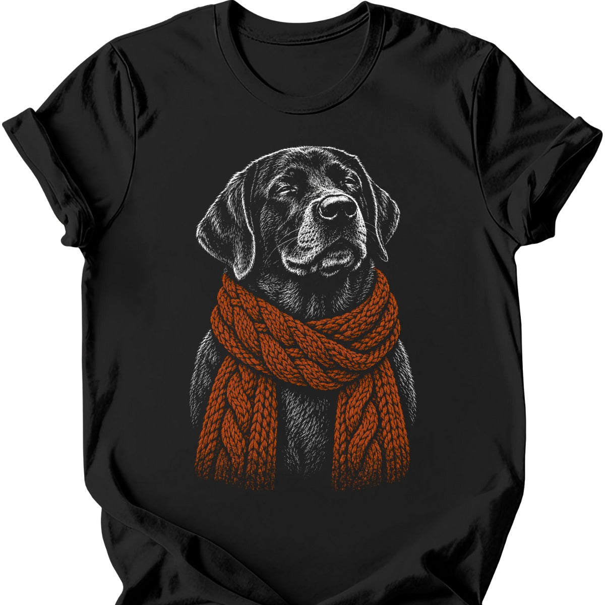 Chocolate Labrador Winter Dog T Shirt Gift For Dog Lover