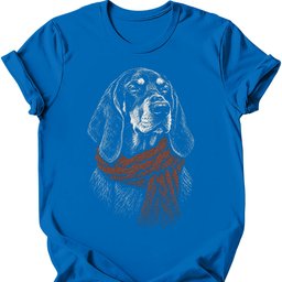 Coonhound Winter Dog T Shirt Gift For Dog Lover