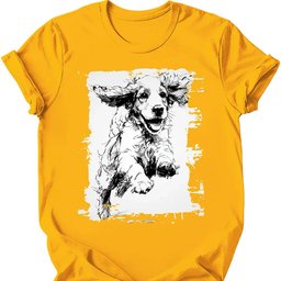 Cocker Spaniel Running Dog T Shirt Gift For Dog Lover