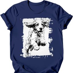 Cocker Spaniel Running Dog T Shirt Gift For Dog Lover