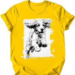 Cocker Spaniel Running Dog T Shirt Gift For Dog Lover