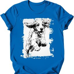 Cocker Spaniel Running Dog T Shirt Gift For Dog Lover