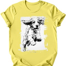 Cocker Spaniel Running Dog T Shirt Gift For Dog Lover