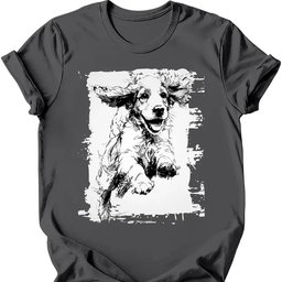 Cocker Spaniel Running Dog T Shirt Gift For Dog Lover