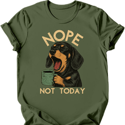 Dachshund Not Today T Shirt Gift For Dog Lover