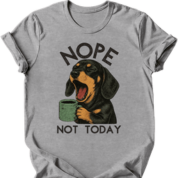 Dachshund Not Today T Shirt Gift For Dog Lover