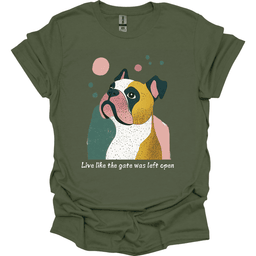 Bulldogs Live Like The Gate Was Left Open T Shirt Gift For Dog Lover