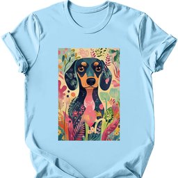 Dachshund Boho Dog T Shirt Gift For Dog Lover