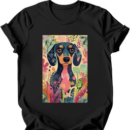 Dachshund Boho Dog T Shirt Gift For Dog Lover