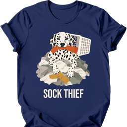 Dalmatian Sock Thief T Shirt Gift For Dog Lover