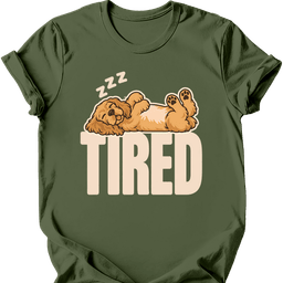 Cocker Spaniel Tired Dog T Shirt Gift For Dog Lover
